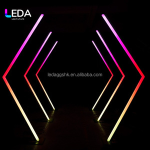 Arche lumineuse LED RGB en fer pour événements, fêtes, cabines photo, décorations de scène de mariage, entrée, cadre, éclairage néon à changement de couleur - Product Image 1