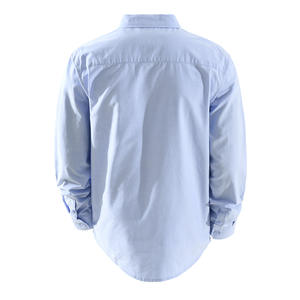 Kemeja Pria Logo Kustom Lengan Panjang Kemeja Oxford Anti Kusut Kasual Bisnis untuk Pakaian Kantor Tersedia OEM ODM - Product Image 5