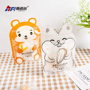 Bolsa Ziplock de dibujos animados personalizada, bolsas de pie con forma especial, galletas, dulces, alimentos, bolsa de embalaje con cremallera y ventana - Product Image 4