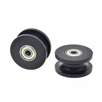 Poulie à rainure en U en plastique Rouleau de fenêtre de porte coulissante en nylon POM Acetal Corde Coulissante Poulie de roue ID 6MM 7MM
