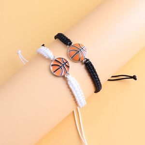 Bracelet d'amitié tendance fait main avec nœuds tressés, breloques <span class=keywords><strong>de</strong></span> ballons <span class=keywords><strong>de</strong></span> sport (volleyball, football, baseball, softball, basketball, soccer) et style antique - Product Image 4