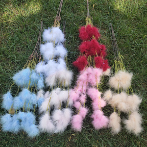 ดอกไม้ประดิษฐ์ Meiyu Craft ช่อดอกไม้หางกระต่าย ขนาด 30 ซม.-100 ซม. สีขาว แดง ฟ้าอ่อน แชมเปญ สำหรับงานแต่งงานและถ่ายภาพ - Product Image 3