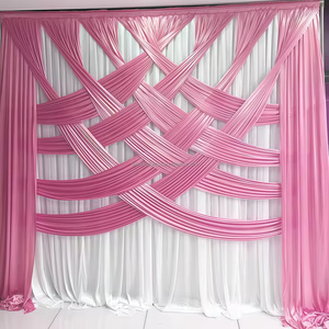 Tissu de rideau de fond personnalisable pour décoration romantique, idées de décors de salle de mariage, décorations de mariage indien - Product Image 4