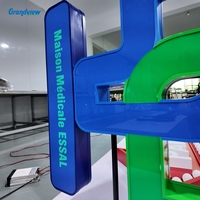 Boîte à lumière LED extérieure étanche avec panneau en acrylique |   Enseigne publicitaire 3D personnalisée pour vitrine, affichage commercial, bureau, magasin de détail