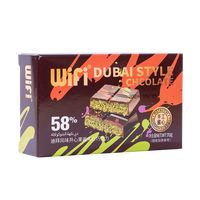 Bonbons au chocolat au pistache de style Dubaï, exquis, avec garniture au pistache, délicieux, boîte de 70g