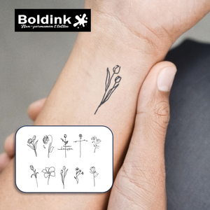 Autocollant de <span class=keywords><strong>tatouage</strong></span> semi-permanent imperméable pour <span class=keywords><strong>femme</strong></span>, motif floral esthétique personnalisé Boldink, pour poignet et avant-bras, sexy - Product Image 2