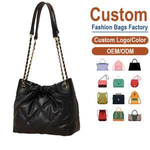 Sac Seau Plissé en Cuir Véritable Matelassé Vintage avec Chaîne, Sac à Main Anti-Vol pour Femme, Idéal pour les Trajets Quotidien et les Rendez-vous, Sac à Bandoulière/Sac Fourre-Tout OEM/ODM - Product Image 1