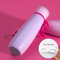 Speaker Bluetooth 500ml, termos USB, gagang botol air baja antikarat Modern, cangkir vakum tren pintar untuk olahraga luar ruangan