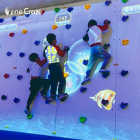 Juego de Escalada en Roca Interactivo AR para Niños, Equipo de Escalada con Proyección Kinect, Estructura Metálica, Sistema de Realidad Aumentada para Interiores