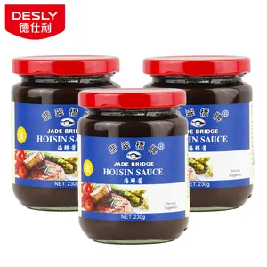 Confezione di bottiglie da 230 G di salsa di vetro di giada Bridge con 24 mesi di durata dolce e salata dolce, salata 30% Brix soia