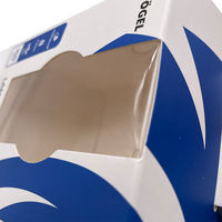 Nouveau style lucarne boîte de luxe personnalisée boîte d'emballage électronique trou de suspension boîte de produit en carton avec fenêtre