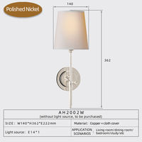 Lámpara de Pared Decorativa LED de Estilo Americano XZ, Moderna, para Lectura en la Habitación, de Latón, para Interiores, Diseño Decorativo
