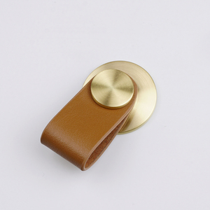 Tirette en <span class=keywords><strong>cuir</strong></span> Meubles Monotrou de Tirage Pour Portes Armoires Tiroirs <span class=keywords><strong>Bouton</strong></span> - Product Image 3