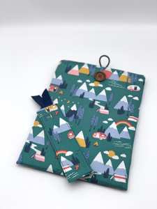 Venda quente lona forro bordado margaridas <span class=keywords><strong>kindle</strong></span> bolsa E livro protetor com bolso frontal - Product Image 5