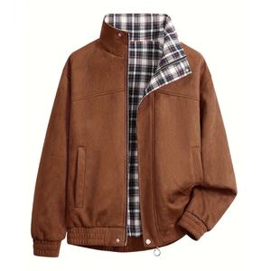 Chaqueta 2025, Fabricante, Venta al por Mayor, Chaqueta de Hombre con Cuello Alto, Cremallera, Moda, Ocio, Deportiva, de Doble Cara - Product Image 1