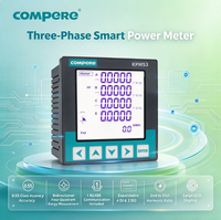 Compteur d'énergie RS485 triphasé 400Hz 380V moniteur de paramètre d'électricité complet bidirectionnel THD compteur de qualité de puissance