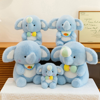 Boneka Gajah Plushie Mainan Anak-Anak Boneka Lembut untuk Dipeluk Pabrik Mainan Kustom Hadiah Ulang Tahun