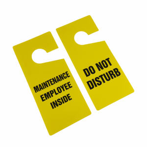 علامة شماعات الأبواب البلاستيكية البلاستيكية عالية الجودة المخصصة لا تشوه علامة تحذير باب الفندق - Product Image 2