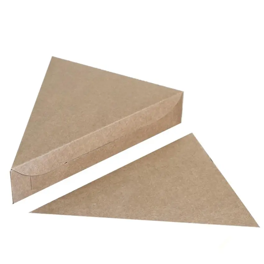 थोक कस्टम पिज्जा कागज बॉक्स क्राफ्ट पेपर पिज्जा पैकेजिंग बॉक्स पनीर केक त्रिकोण पिज्जा बॉक्स