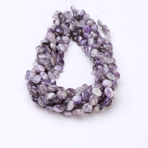 Perles de pierre de lune arc-en-ciel à vendre, pierres précieuses minérales en agate à coupe brillante, en bleu et rose, polies et de 8 mm de hauteur - Product Image 3