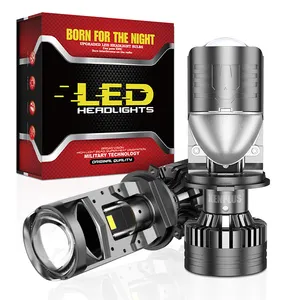 DC9-32v kustom 6500k H4 75w 40000lm pasang dan Mainkan CIP fokus tinggi tipe lampu Led lensa Mini dengan kipas pendingin