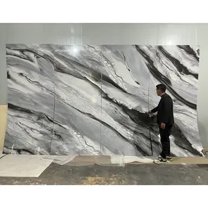 Nhà Máy Trung Quốc Bền Thân Thiện Với Môi Nội Thất Acoustic Đá Cẩm Thạch Tấm Tường Carbon Rock Board Cho Tường