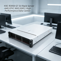 Serveur en rack 2U, plateforme informatique à processeur unique, composants remplaçables à chaud, conception de serveur en rack R3950 G7