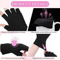 Protection professionnelle pour manucure Nail Art soins de la peau gant sans doigts protéger les gants de Protection Anti UV pour lampe à ongles Gel