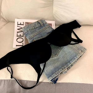 Super modèle Finger Cup Soutien doux insensé Sous-vêtements sans trace Beau soutien-gorge pour femmes sans fil arrière - Product Image 5