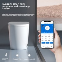 Siège de toilette intelligent avec chauffage, télécommande et veilleuse - Marque QiXing, toilette intelligente pour maison connectée, siphon en P, 110V avec réservoir d'eau