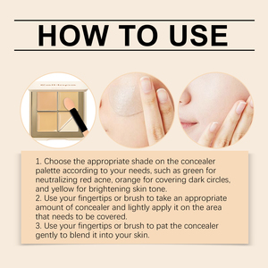 Palette de correcteurs à texture fine en poudre, couvrance naturelle et légère, douce et respectueuse de la peau, hydratante - Product Image 6