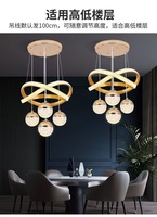 Lustre en cristal d'usine 85-265V 80W, luminaire suspendu à télécommande à trois couleurs dimmable pour salle à manger APCITL