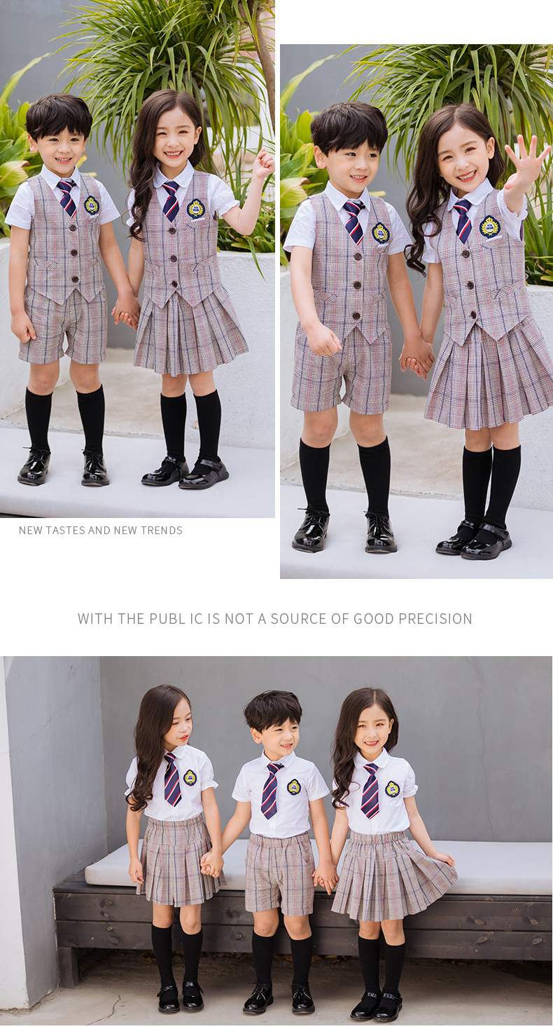 トップス junior high summer uniform all set M/L Custom Unisex Spring/summer School Uniforms for Children