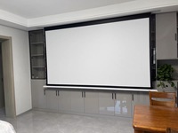 Écran de projection motorisé haut de gamme 4K en PVC souple blanc mat, pour home cinéma, format 16:9, vision à 160 degrés