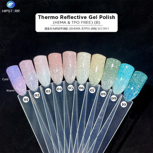 เจลทาเล็บเปลี่ยนสีตามอุณหภูมิ ไม่มีส่วนผสมของ HEMA และ TPO รับผลิตแบบ OEM พร้อมโลโก้ตามสั่ง กลิตเตอร์เปลี่ยนสีตามอารมณ์ - Product Image 6