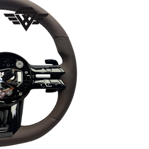 <span class=keywords><strong>Volant</strong></span> de <span class=keywords><strong>voiture</strong></span> <span class=keywords><strong>Mercedes</strong></span> personnalisé de luxe adapté aux modèles W204 W212 2011 2015 W213 W205 C43 Classe C Sport en cuir véritable marron - Product Image 3