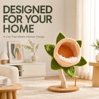 Tour pour chat mignonne et élégante avec poteau en sisal, lit douillet pour chat, pour jouer, grimper et se reposer