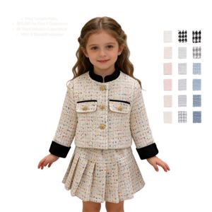 Conjunto Casual <span class=keywords><strong>de</strong></span> Lujo <span class=keywords><strong>de</strong></span> Dos Piezas para Niña Primavera Nuevo Abrigo Tejido y Falda Moda Dulce para Bebés y Niños <span class=keywords><strong>Ropa</strong></span> <span class=keywords><strong>de</strong></span> Marca <span class=keywords><strong>Infantil</strong></span> - Product Image 1