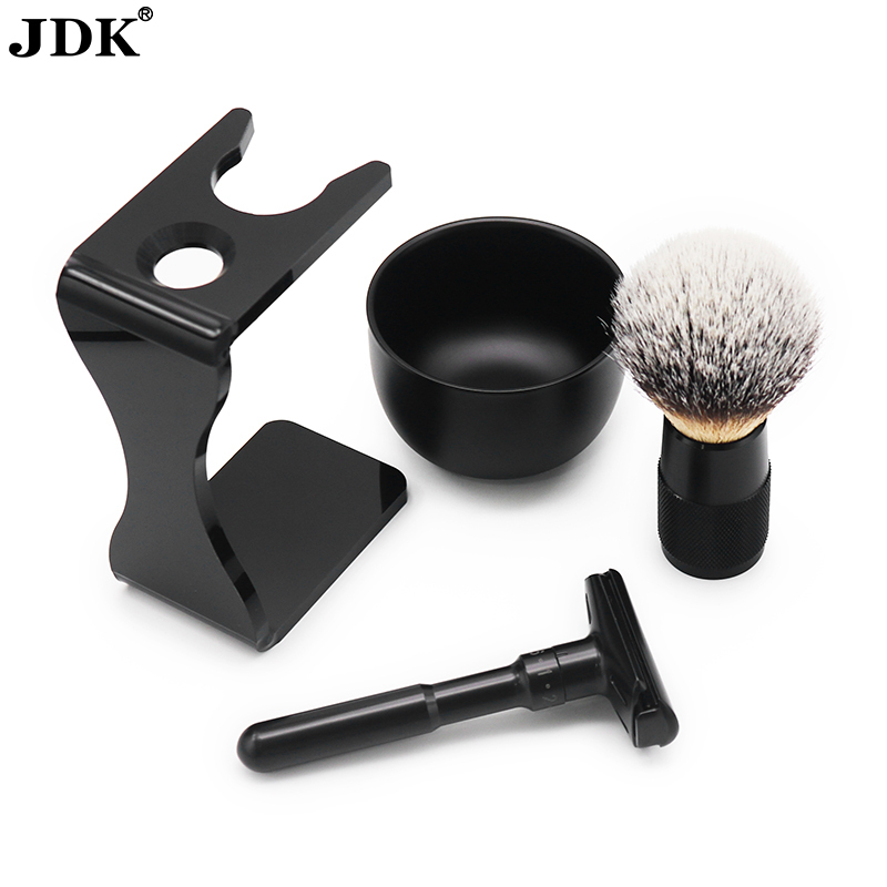 Men's Premium Safety Razor Shaving Kit with Adjustable Razor, Shaving Brush & Beard Grooming Accessories – Professional Wet Shave Set - View 2