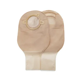 Medical Professional drainable Ostomy Supplies two piece colostomy bag with clamp ostomy pouch