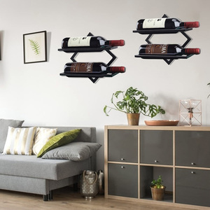 ÉCHANTILLON GRATUIT Vin Rack Mur Monté Métal Tenture Mur de Casier à Vin Porte-<span class=keywords><strong>Bouteille</strong></span> De Vin - Product Image 5