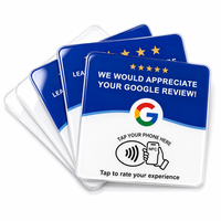 Support de table en acrylique 12 cm NFC 213 pour carte de commentaires Google – Tapper pour laisser un avis – Durable, étanche, logo personnalisé, OEM, en stock