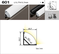 Nuevo Perfil de Aluminio para Tiras LED, Perfil LED para Techo, Resistente al Agua, para Empotrar en Yeso
