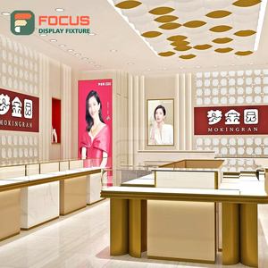 Mostrador de Joyería de Madera Moderno para Minoristas, Exhibidor de Joyería de Vidrio y Metal de Alta Gama para Tiendas - Product Image 3