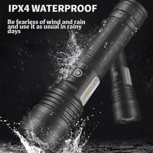 XHP70 ไฟฉายความเข้มสูง LED แบบชาร์จไฟได้ประเภทซีพร้อมไฟด้านข้าง COB แสงสีแดงสีขาวยุทธวิธีการใช้งานกลางแจ้ง - Product Image 4