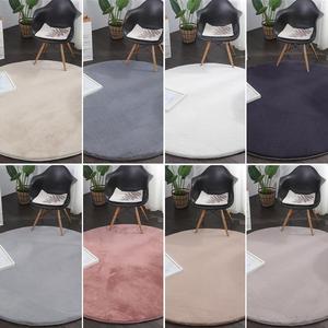 Alfombras Redondas de Lujo para Niños y Mascotas, Tipo Piel, Gruesas, para Sala de Estar, Alfombra Circular de Felpa Súper Suave - Product Image 6