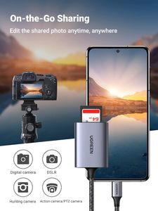 Lector de Tarjetas UGREEN USB-C 2 en 1 SD/microSD/TF (SDHC/<span class=keywords><strong>SDXC</strong></span>) para iPhone 17/16, <span class=keywords><strong>Samsung</strong></span>, MacBook, iPad y Cámaras de Caza - Product Image 4