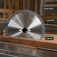 Lame de scie circulaire TCT d'usine, à pointes en carbure de tungstène ATB, pour la coupe du bois, pour scies à table, scies à onglets, scies à dégauchir le bois dur et le bois tendre