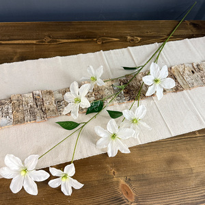 Flores Artificiales de Clematista Fucheng, Rama Individual de Seda, Decoración para Bodas y Hogar, Accesorios de Fotografía - Product Image 2