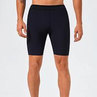 Short athlétique décontracté 2 en 1 et collants de compression pour hommes avec poches élastiques à la taille Séchage rapide et respirant